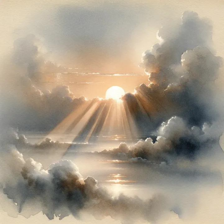 Background blur of Every cloud has a silver lining