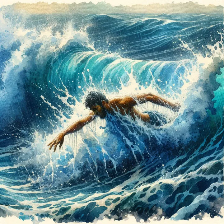 Background blur of Get into deep water