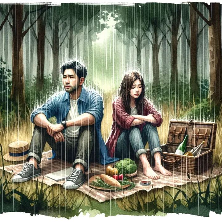 Background blur of Rain on someone's parade