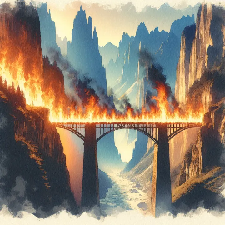 Background blur of Burn bridges