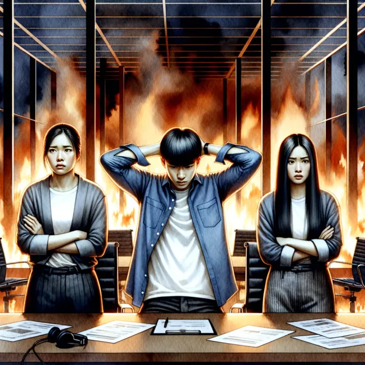 Background blur of Go down in flames
